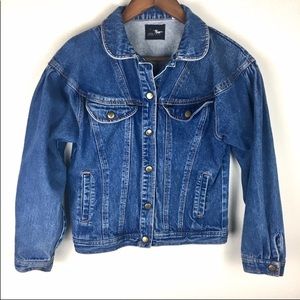 Silver unicorn jean jacket